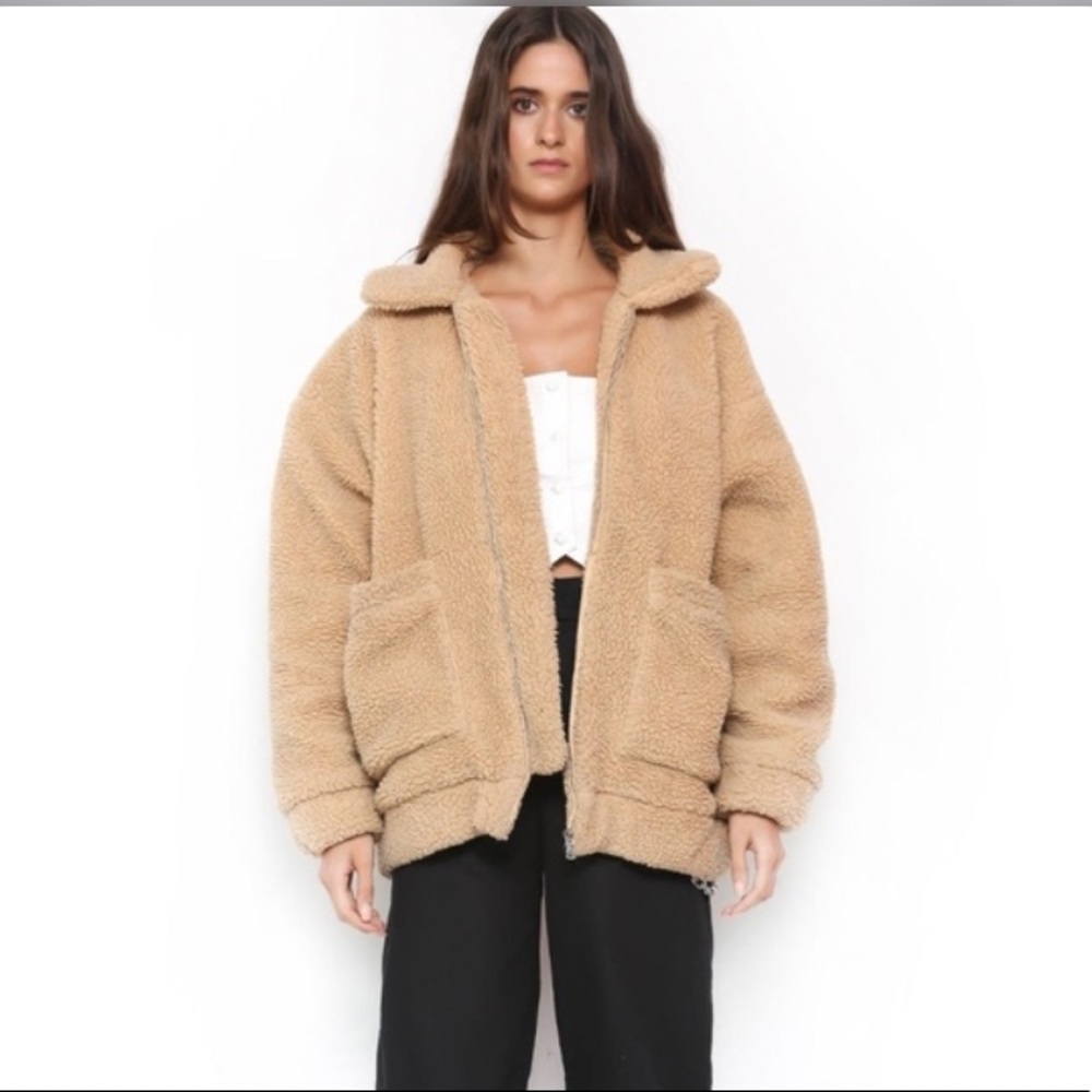 I.AM.GIA Teddy Coat. Color Camel Size Small.